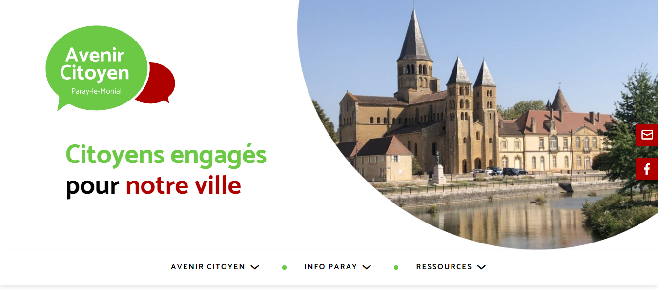 Screenshot du site 'Avenir Citoyen'