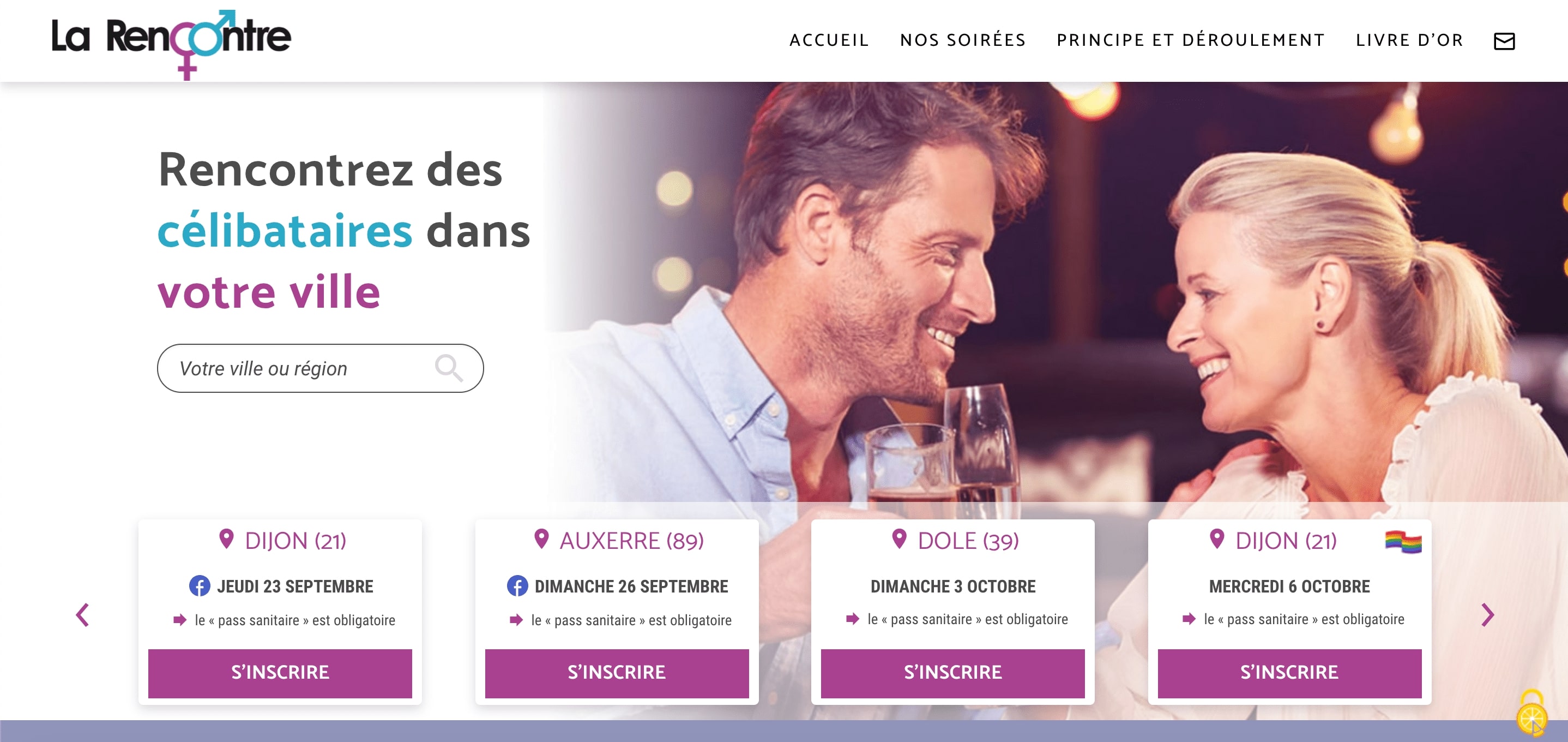 Screenshot du site 'La Rencontre'